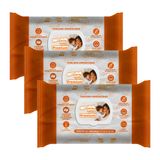 Kit 3 Toalhas Umedecidas Natural Baby Premium 80un Cada