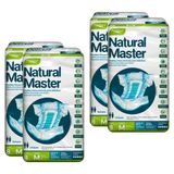 Kit 4 Fraldas Geríatrica Natural Master M Com 8un Cada