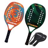 2 Raquetes De Beach Tennis Profissional De Fibra De Carbono