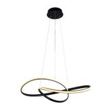 Pendente Atom 63x15cm 1 Led 36w 3000k 1188 Lúmens Hm019b Bella Iluminação Preto