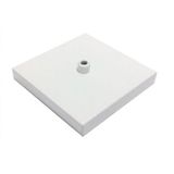 Kit 10 Canopla Lustre Pendente Quadrado 12x12x2cm Branco