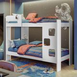 Beliche  Infantil/juvenil 100% Mdf Com Prateleira July Branco