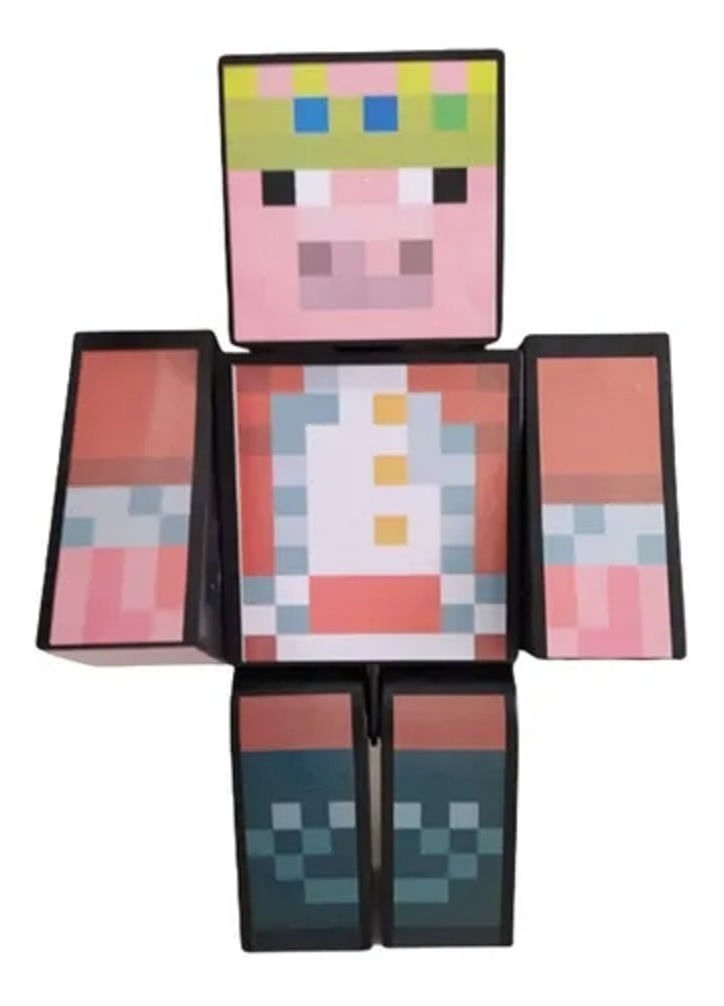 Boneco Streamers Techno 3031202 - Algazarra 35 Cm Minecraft