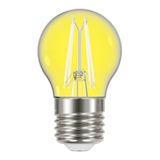 Lâmpada LED Filamento Color 4W Bolinha G45 Taschibra - caixa com 10 Unidade - Amarela