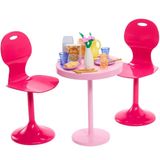 Barbie Filme Móveis E Acessórios Conjunto Mesa Cadeira Hpt53 Mattel