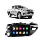 Kit Multimídia Hilux 2016 Até 2022 9 Pol Android Gps Usb Wifi Rádio Bt Carplay