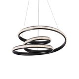 Lustre Pendente Nordecor Kile Cristal 2342 Preto Led