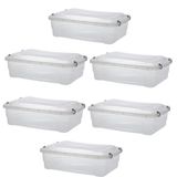 Kit 6 Caixa Organizadora Pratic Box 10l Transparente