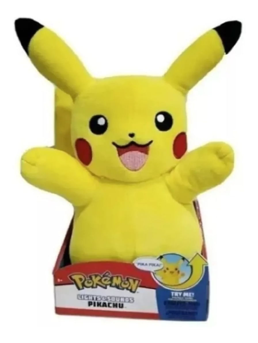 Pelucia Boneco Pokemon Pikachu Musical Luz Som Sunny 2610