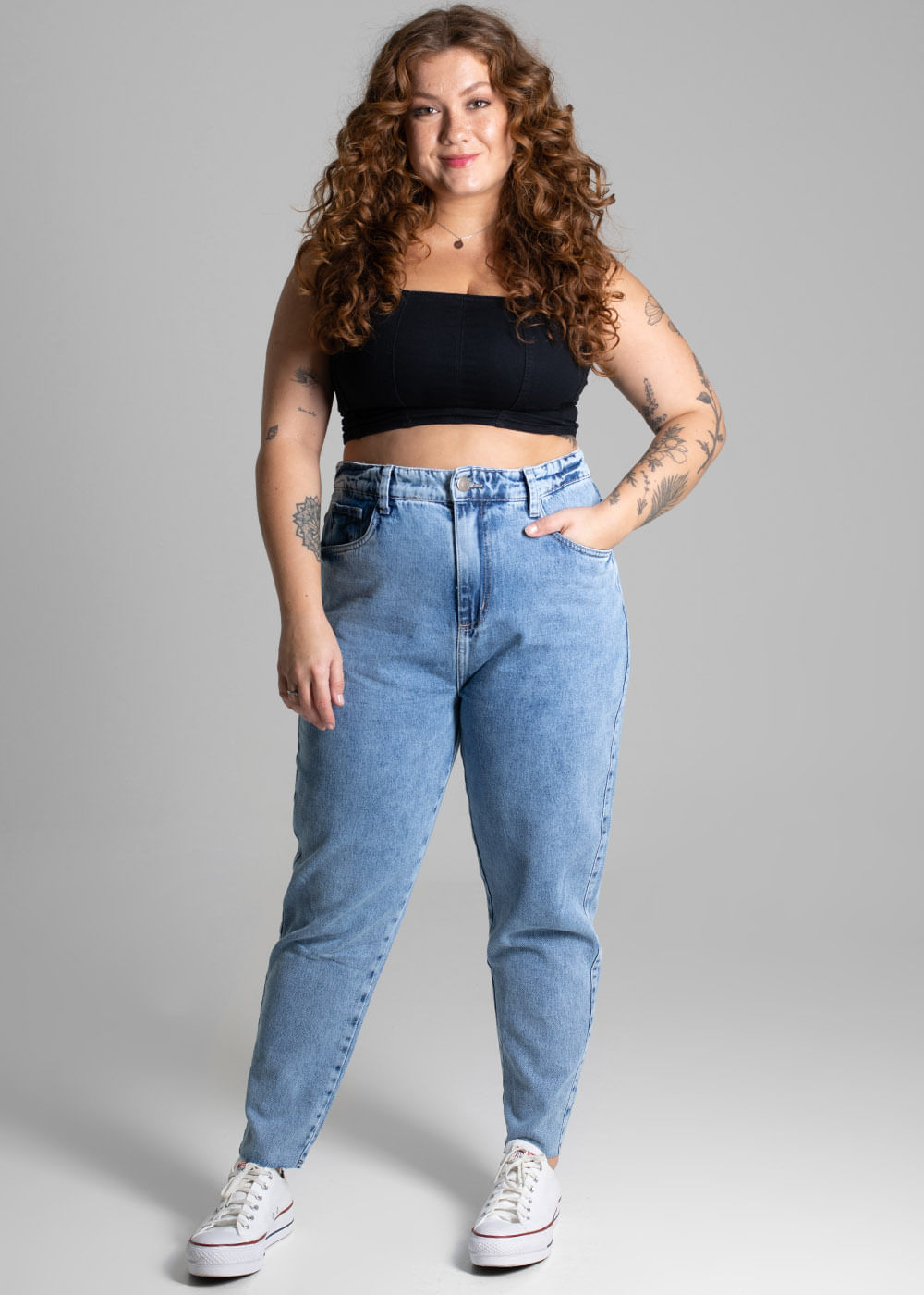 Calça Jeans Sawary Plus Size Mom - 274575