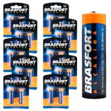 Pilha Alcalina Pequena AA 1,5V Kit com 20 Unidades BRASFORT