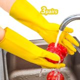3 Pares De Luvas Domésticas Luvas De Lavagem De Louça De Borracha Extra Thi