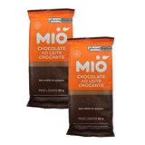 Kit 2 Chocolate Mió Ao Leite Crocante Zero 60g