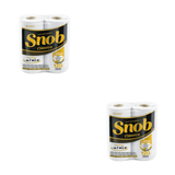 Kit De 2 Pacotes De Papel Toalha Snob Para Cozinha Com 2 Rolos Snob