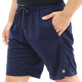 Shorts Masculino Dry Fit Fitness Com Bolso Elástico Liso Azul, GG