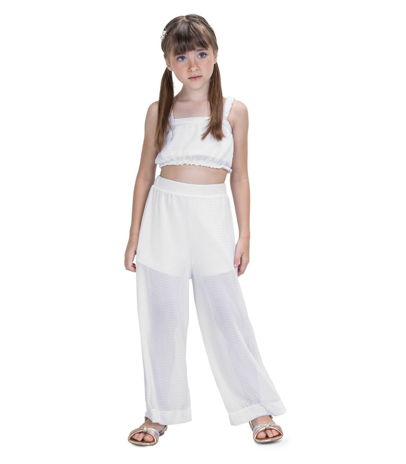 Conjunto Juvenil Blusa Com Calça Trick Nick Branco 4