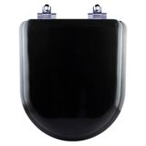 Assento Sanitário Almofadado Soft Close Carrara Preto Para Deca