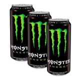 Energético Monster Energy Com 473ml | Kit Com Três Unidades