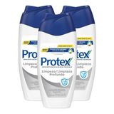 Sabonete Líquido Protex Limpeza Profunda Com 250ml | Kit Com Três Unidades