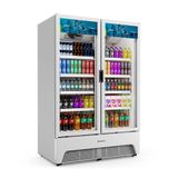 Refrigerador Expositor Vertical Bebidas Duas Portas Vidro 1164l Vbm3al Optima Branca 220v - Metalfrio