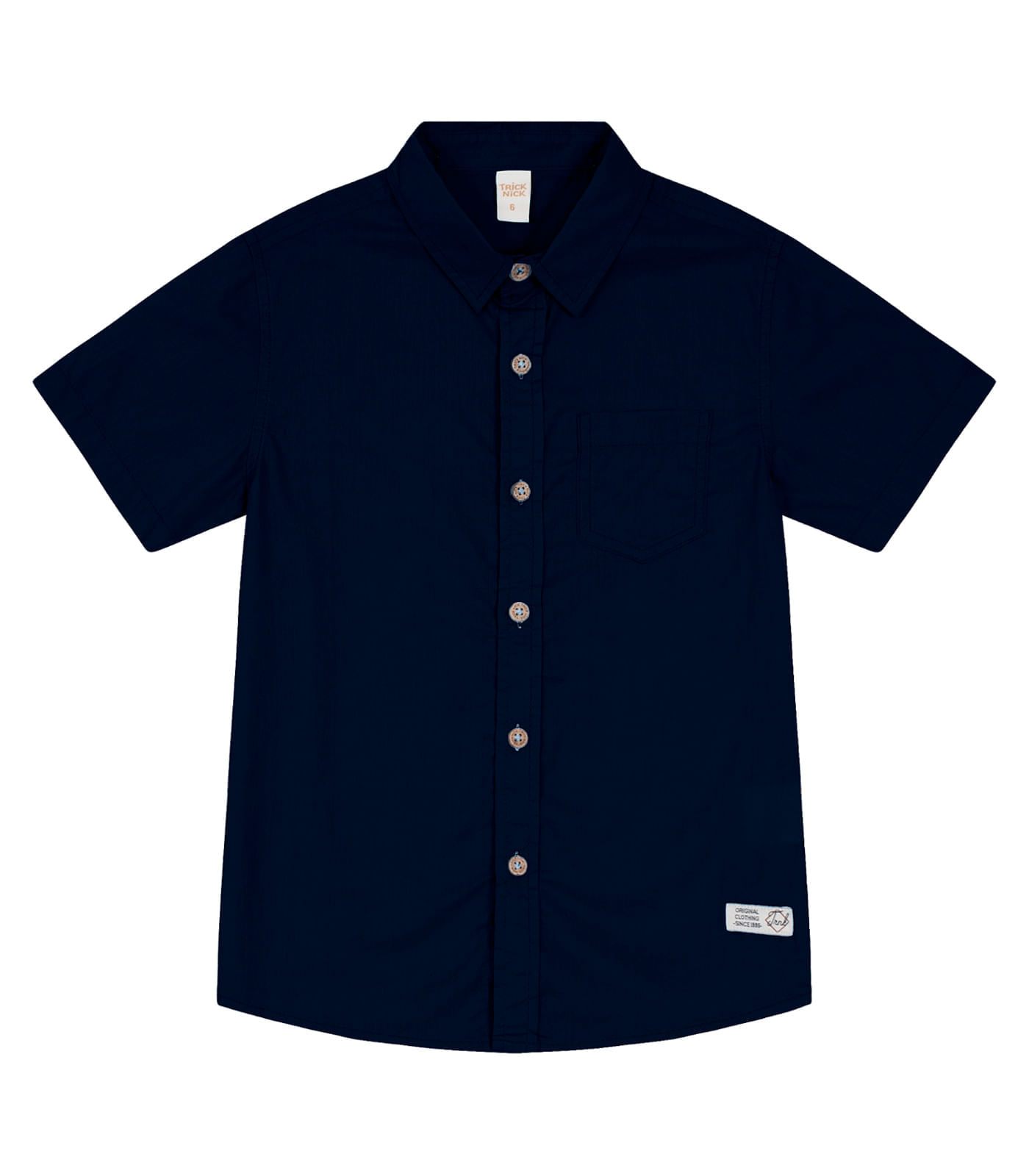 Camisa Infantil Masculina Em Popeline Trick Nick Azul 6