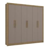 Guarda-roupas Casal 6 Portas E 2 Gavetas Multimóveis Cr35154 Nogueira/fendi