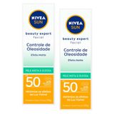 Kit 2 Protetor Solar Nivea Sun Beauty Expert Facial Fps 50 Pele Oleosa 50g