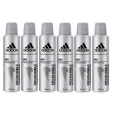 Kit 6x Desodorante Adidas Pro Invisible Aerosol Antitranspirante Masculino