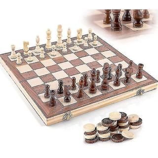 Peças de xadrez, peças de xadrez de madeira com 2,17 pol. King