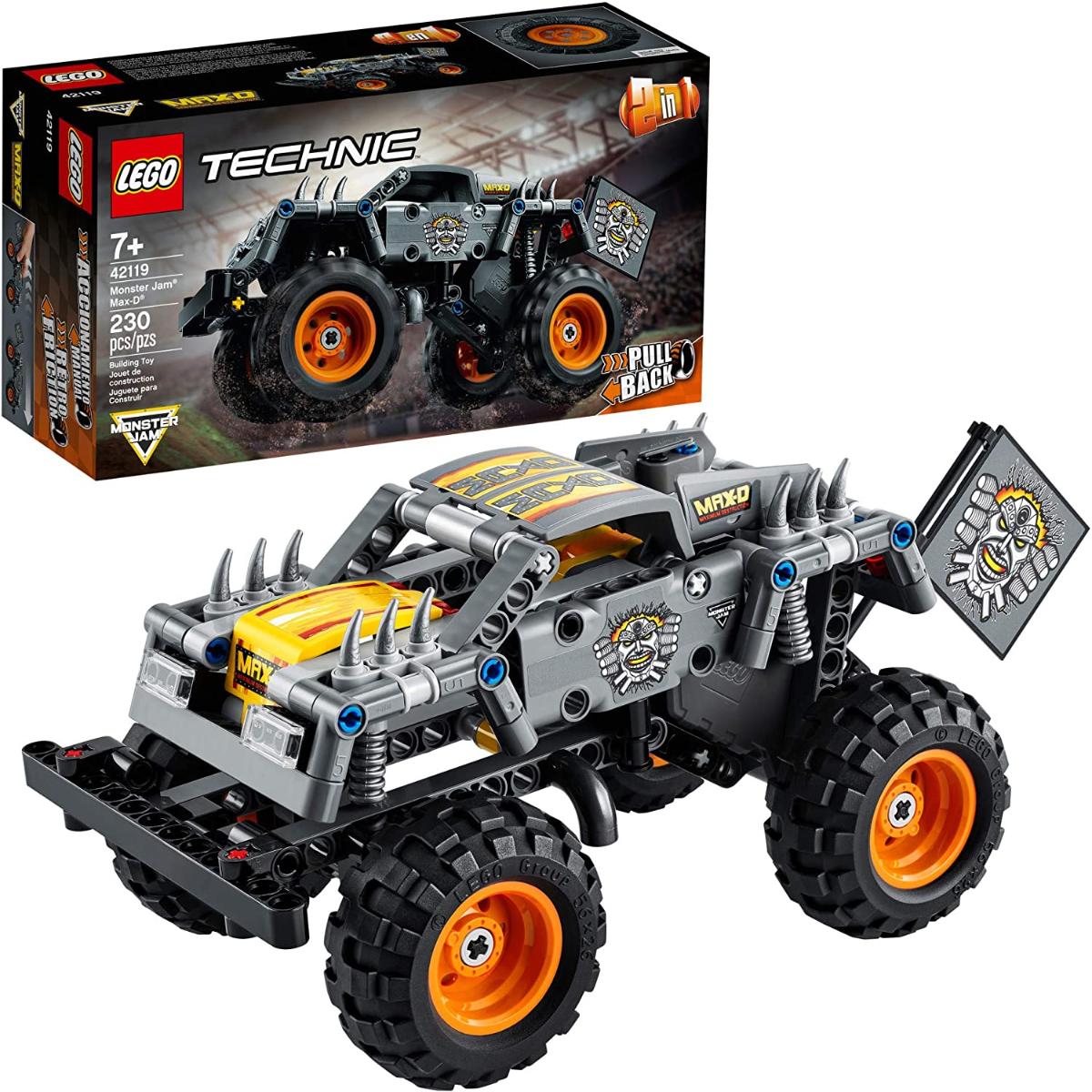 LEGO Technic Monster Jam Max-D 42119 Kit de Construção de Modelos para Meninos e Meninas Que Amam Brinquedos de Caminhão Monstro, Novos 2021 (230 Peç