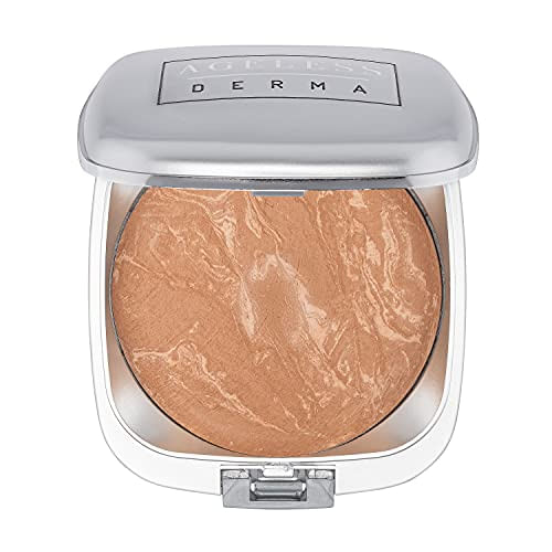 Ageless Derma Mineral Baked Foundation Makeup- A Vegan And Gluten Free Powder Makeup Foundation (mega Bege)