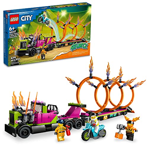 Lego City Stuntz Stuntz Caminhão Dublê &amp; Anel De Fogo Desafio 6035