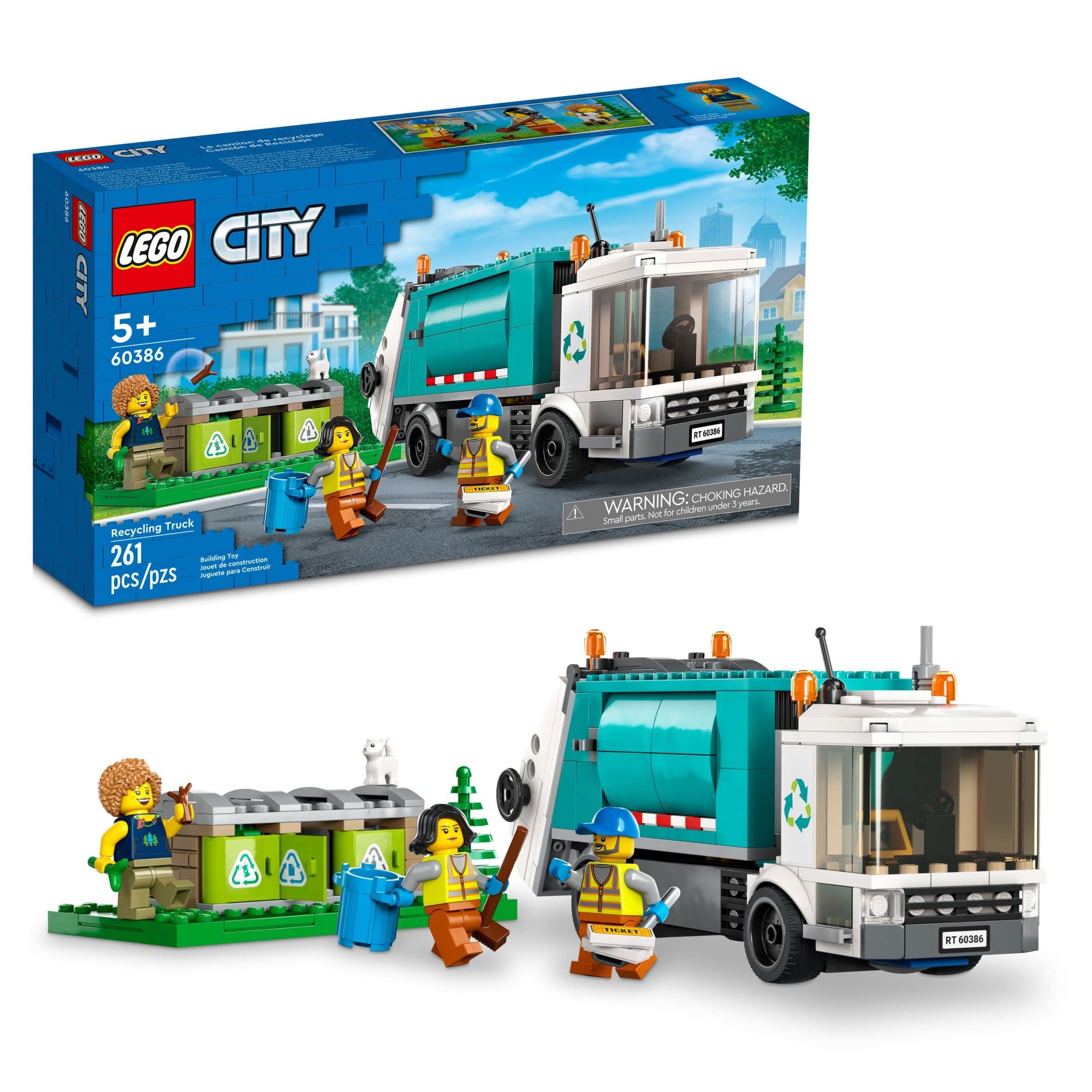 Lego City Recycling Truck 60386 Conjunto De Veículos De Brinquedo Com 3 So