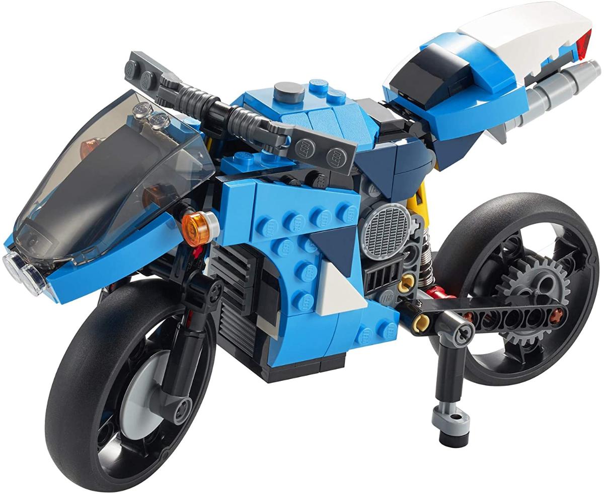 LEGO Creator 3in1 Superbike 31114 Brinquedo motociclismo Kit de construção Faz um grande presente para crianças que amam motos e construção criativa,