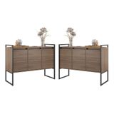 Buffet 3 Portas Rouxe Affara Conjunto 2 Unidades