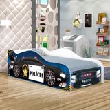 Cama Carro Polícia Kids Infantil Com Colchão