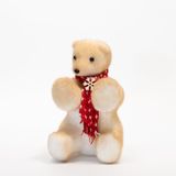 Enfeite Urso Pendente Decoração Natal Em Isopor 18cm