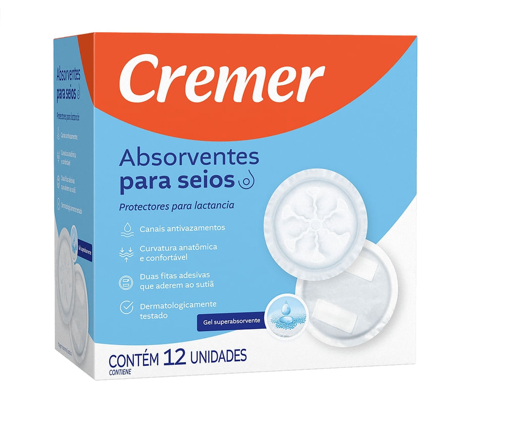 Absorventes Para Seios Cremer 12 Unidades