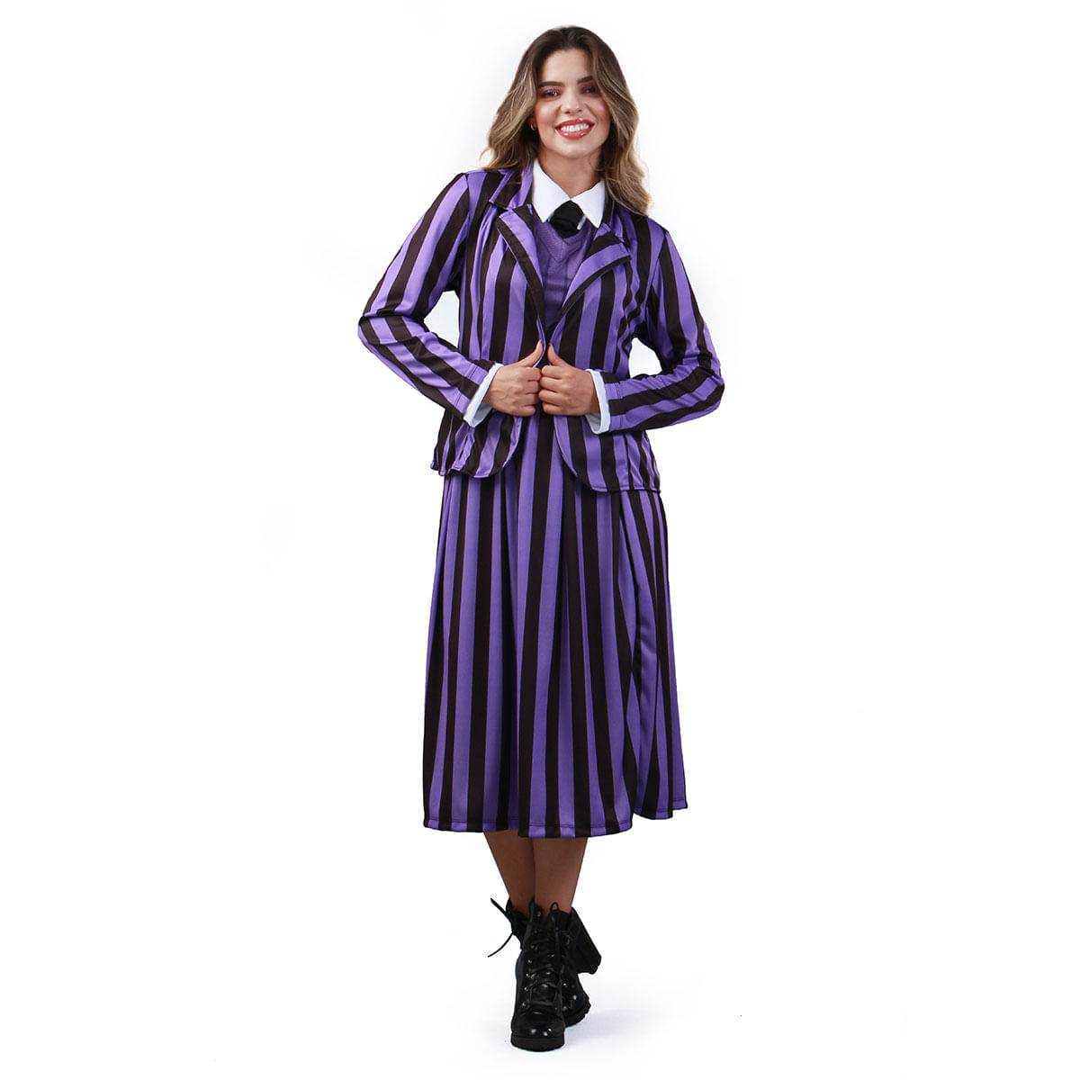 Fantasia Wanda Uniforme Roxo Feminino Adulto Halloween  G