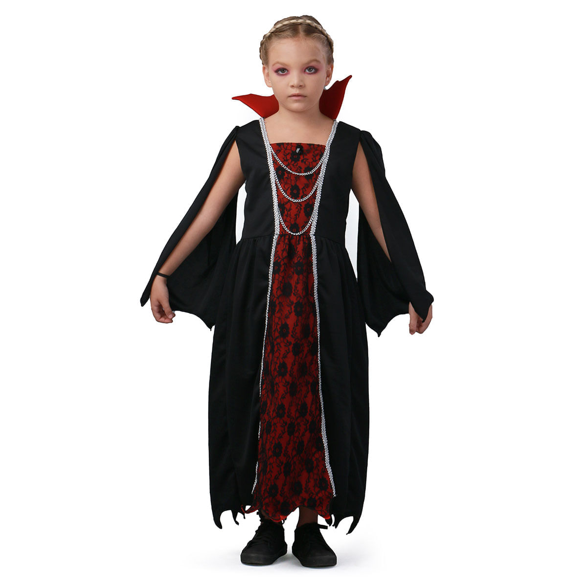 Fantasia Vampira Vitoriana Infantil Halloween Abrakadabra
 G