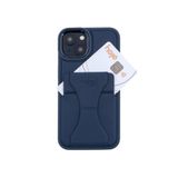 Capa Iphone 14 Com Porta Cartão E Suporte, Linha Sampa, Iplace, Azul Marinho