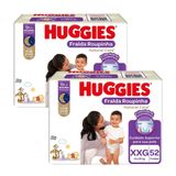 Kit 2 Fralda Descartável Huggies Natural Care Roupinha Hiper Xxg 52 Unidades