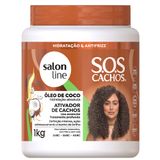 Ativador De Cachos Salon Line Sos Óleo De Coco 1kg