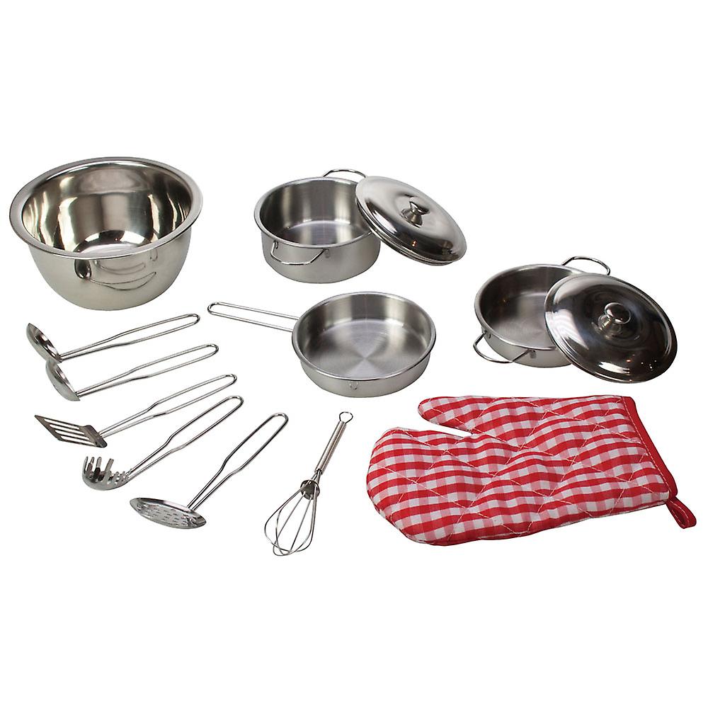 Conjunto Infantil De Utensílios De Cozinha De Aço Inoxidável