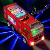 Caminhão De Bombeiros Toy 4d Lighted - Caminhão Elétrico De