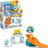 Mega Bloks Peek A Blocks Penguin Slide Com Grande Edifício B