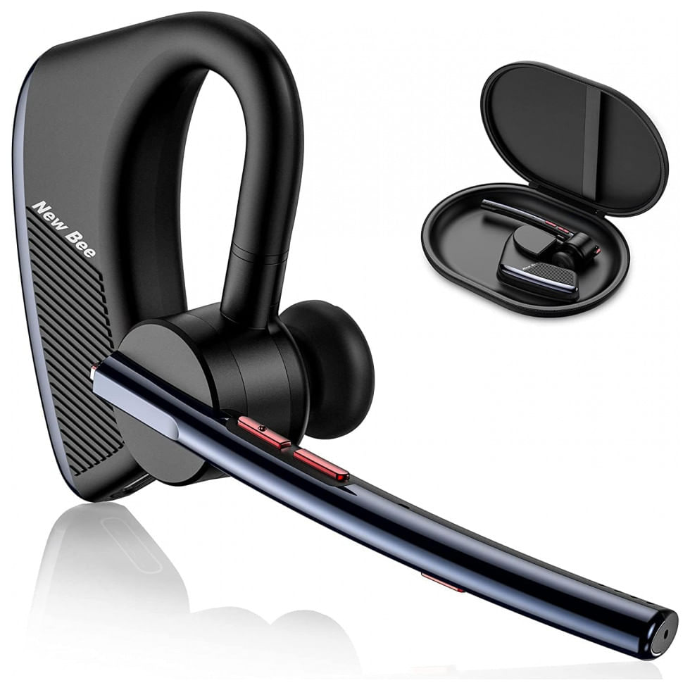 Fone De Ouvido Sem Fio Headset Bluetooth Para Chamadas Com Microfone, New Bee, Preto