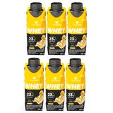 Kit 6 Bebida Láctea Piracanjuba Whey Zero Lactose Sabor Banana Com 23g De Proteína 250ml