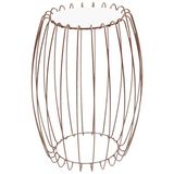 Mesa Apoio Lateral 43 Cm Tampo Vidro Branco Base Metal Cobre Nacc