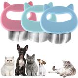 3 Pente De Arrumação De Gato - Cão Gato Massagem De Cabelo Escova De Derramamento Ferramenta De Remoção Eficaz De Limpeza Para O Kit De Lim